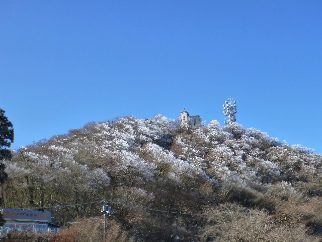 氷の花咲く男体山