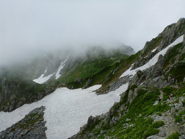 二つの雪渓