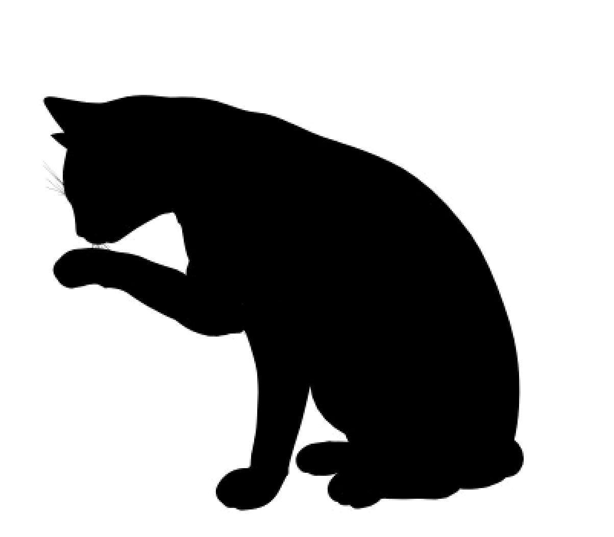 clip art cat silhouette free - photo #32